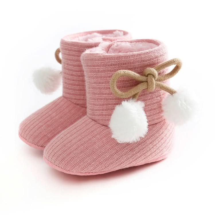 Winter Baby 0-1 Year Old Newborn Soft Bottom Plus Velvet Velcro Toddler Shoes