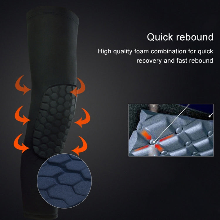 Long Sports Anti-collision Anti-fall Breathable Honeycomb Knee Pads