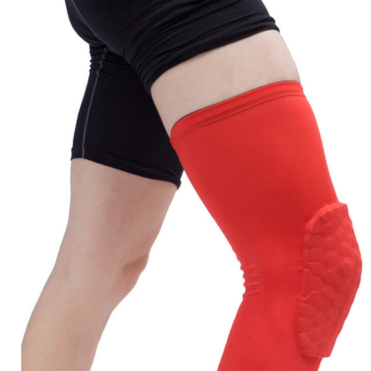 Long Sports Anti-collision Anti-fall Breathable Honeycomb Knee Pads