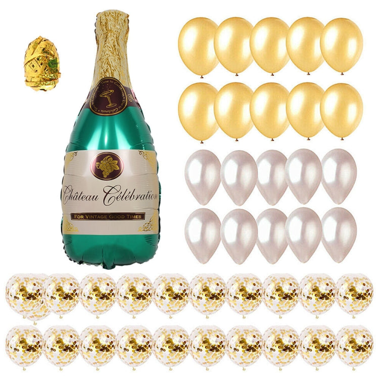 Champagne Bottle Aluminum Foil Balloon Set Wedding Party Cocktail Party Decoration Balloon