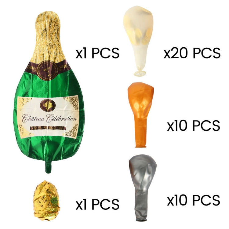 Champagne Bottle Aluminum Foil Balloon Set Wedding Party Cocktail Party Decoration Balloon My Store