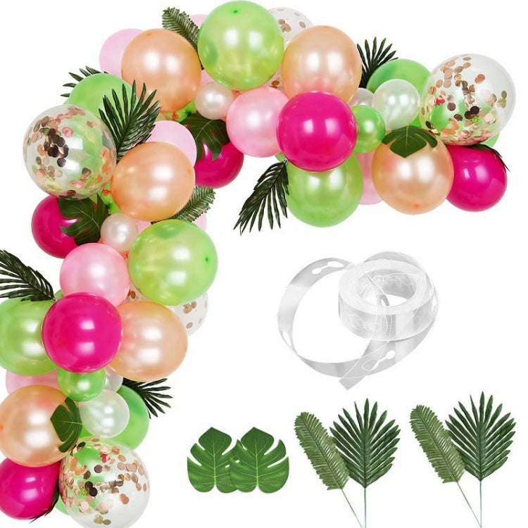 Flamingo Turtle Leaf Decoration Balloon Set Latex Balloon Party Decoration Set