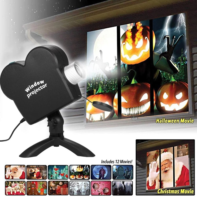 Christmas Halloween Laser Projector Mini Window Home Theater Projector