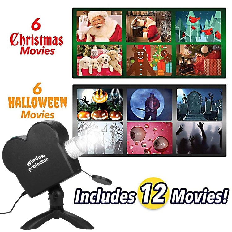 Christmas Halloween Laser Projector Mini Window Home Theater Projector Reluova