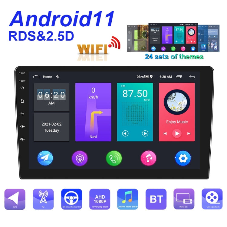 A2798 9 Inch Android WiFi 2+32G Central Control Large screen Universal Car Navigation Reversing Video Player