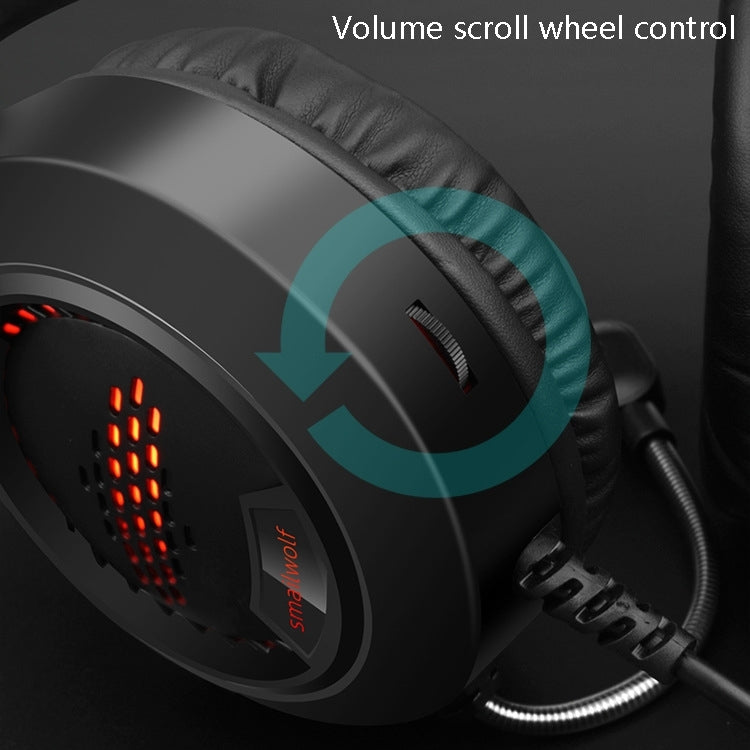 Smailwolf AK3 3.5mm Double Plug Version Game Wired Luminous Desktop Computer Headset