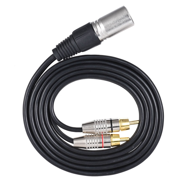 XLR Male To 2RCA Male Plug Stereo Audio Cable, Length: Reluova