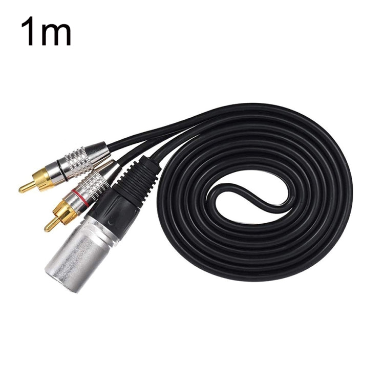 XLR Male To 2RCA Male Plug Stereo Audio Cable, Length: Reluova