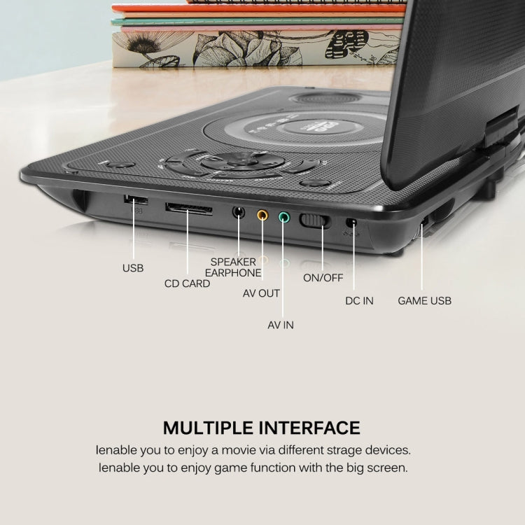 13.9 Inch Portable DVD EVD Player TV / FM / USB / Game Function