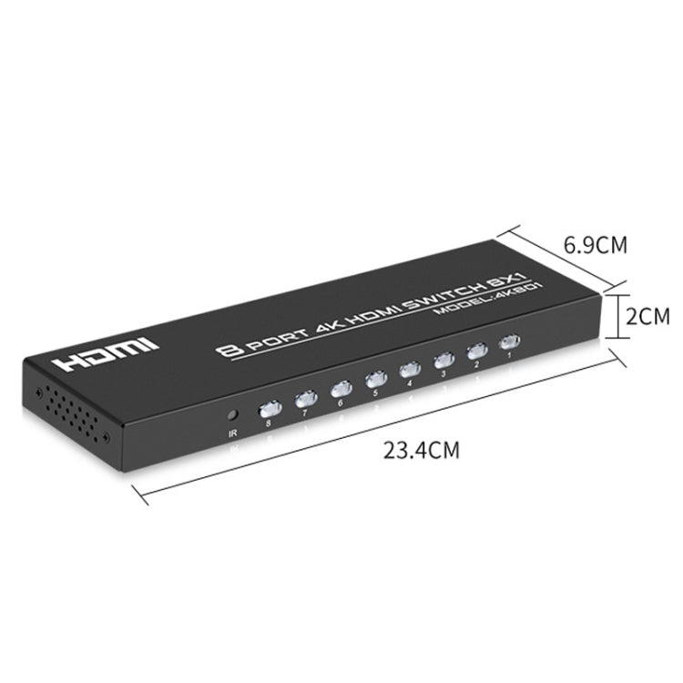 FJGEAR FJ-4K801 4K 8 In 1 Out HDMI HD Video Switcher My Store