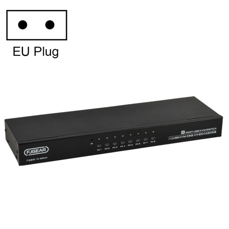 FJGEAR FJ-810UK 8 In 1 Out USB KVM Switcher With Desktop Switch My Store