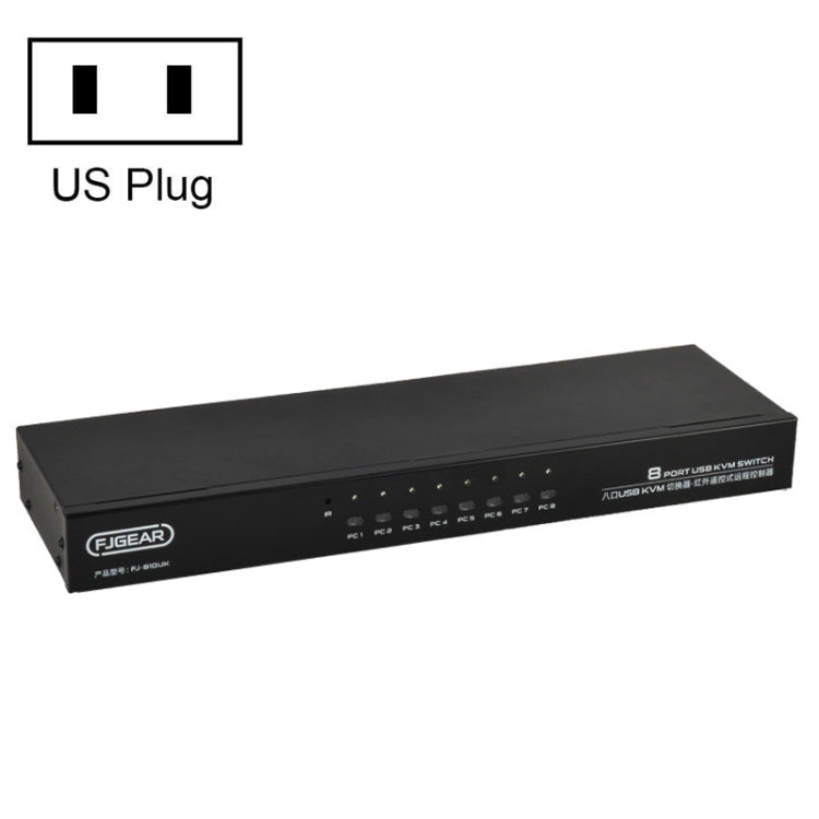 FJGEAR FJ-810UK 8 In 1 Out USB KVM Switcher With Desktop Switch My Store