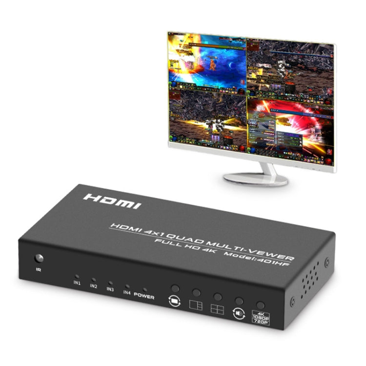 FJGEAR FJ-401HF 4 In 1 Out 4K HDMI Splitter Supports Four Screen Segmentation My Store