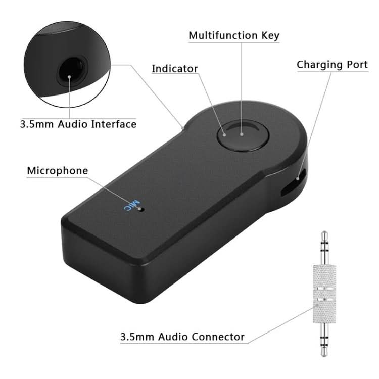 2 in 1 3.5mm AUX Metal  Adapter + USB Car Bluetooth 4.1 Wireless Bluetooth Receiver Audio Receiver Converter