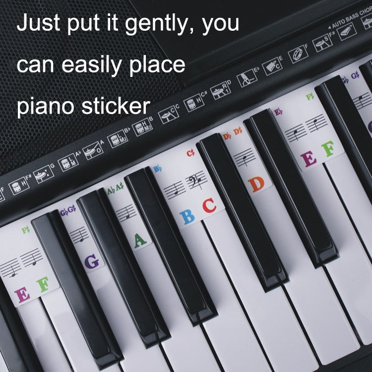 Children Beginner Piano Keyboard Color Stickers Musical Instrument Accessories