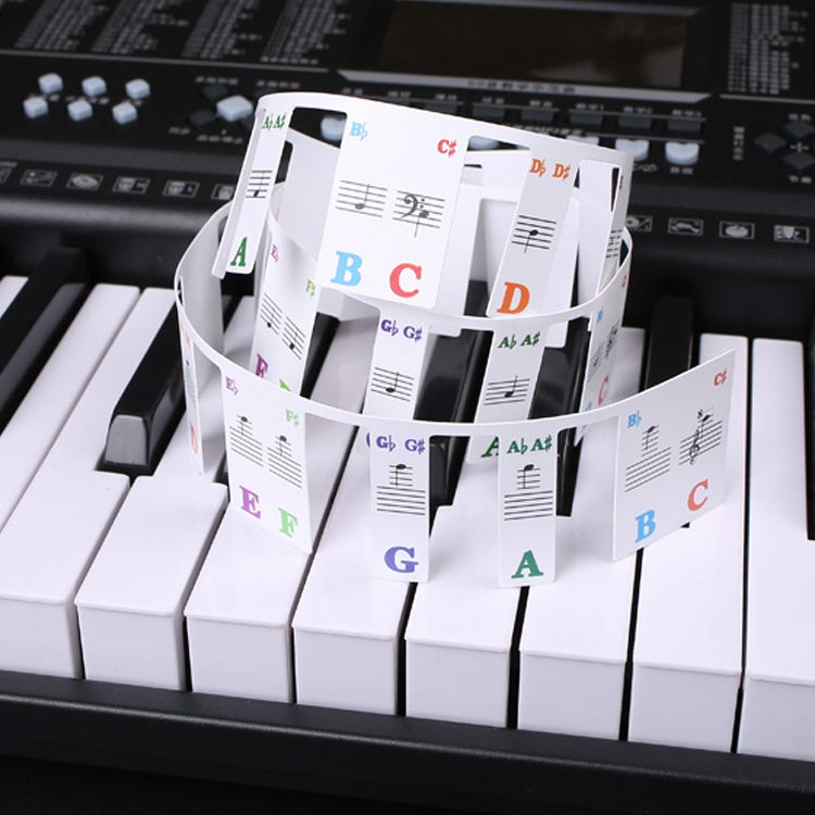 Children Beginner Piano Keyboard Color Stickers Musical Instrument Accessories