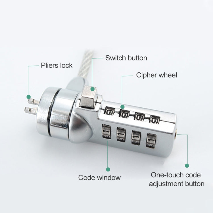 Four Digit Computer Lock Notebook Universal Anti-theft Password Lock My Store