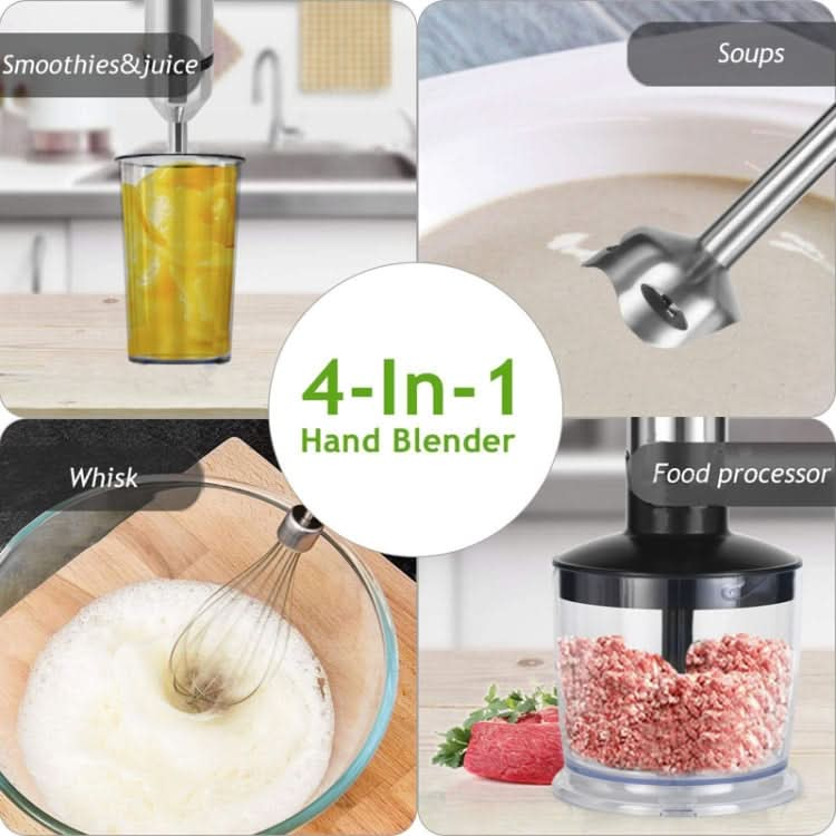 Multifunctional Food Processor Handheld Blender Detachable Magic Stick 5-speed Variable Speed Stainless Steel Cooking Stick, CN Plug - Reluova