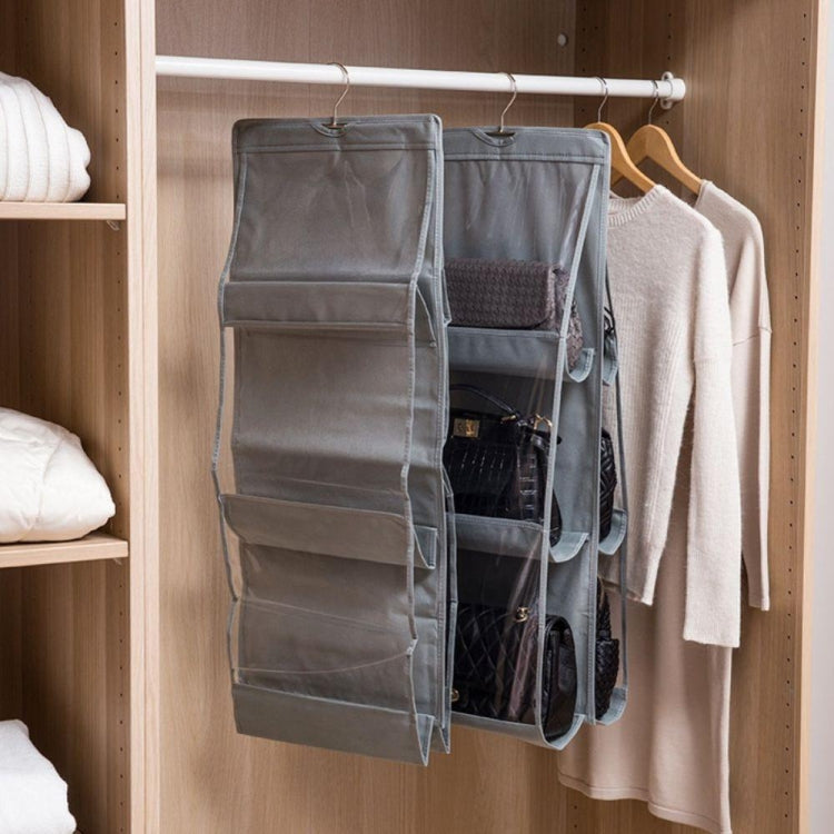 6 Pockets 3 Layers Foldable Hanging Bag Shelf Bag Purse Handbag Organizer