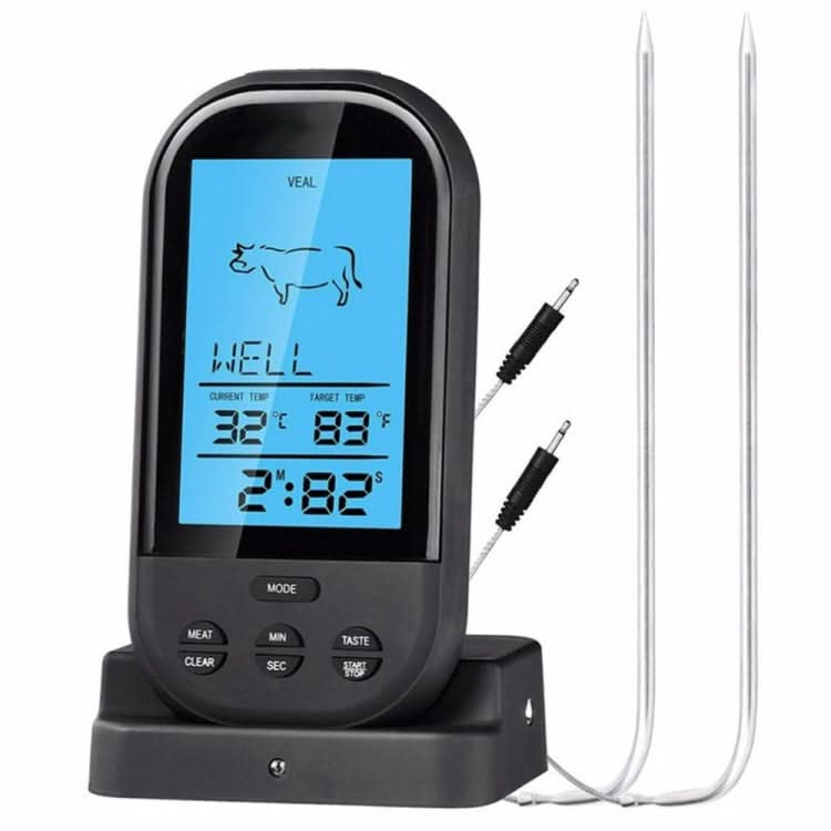 Wireless Digital LCD Display BBQ Thermometer Kitchen Digital Probe Thermometer Barbecue Temperature Tool Reluova