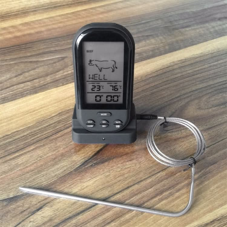 Wireless Digital LCD Display BBQ Thermometer Kitchen Digital Probe Thermometer Barbecue Temperature Tool Reluova