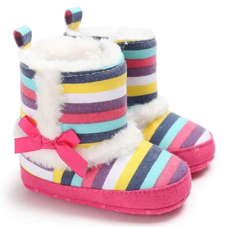 Baby Shoes Hight Heel Warm Fluff Winter Velvet Indoor Cotton Anti-slip Soft Boots Reluova