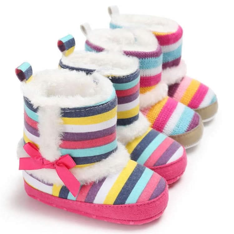 Baby Shoes Hight Heel Warm Fluff Winter Velvet Indoor Cotton Anti-slip Soft Boots Reluova