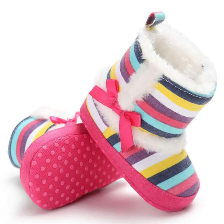 Baby Shoes Hight Heel Warm Fluff Winter Velvet Indoor Cotton Anti-slip Soft Boots Reluova