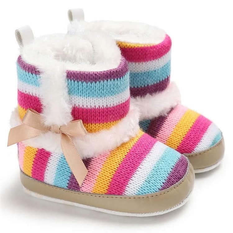 Baby Shoes Hight Heel Warm Fluff Winter Velvet Indoor Cotton Anti-slip Soft Boots Reluova