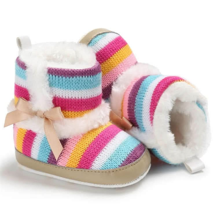 Baby Shoes Hight Heel Warm Fluff Winter Velvet Indoor Cotton Anti-slip Soft Boots Reluova