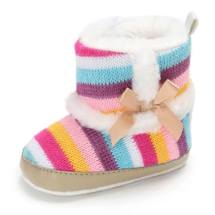 Baby Shoes Hight Heel Warm Fluff Winter Velvet Indoor Cotton Anti-slip Soft Boots Reluova