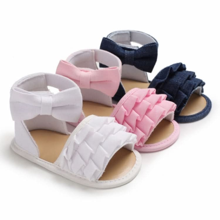 Summer Baby Girl Shoes Cute Crib Breathable Anti-Slip Bowknot Sandals Toddler Soft Soled Shoes Reluova