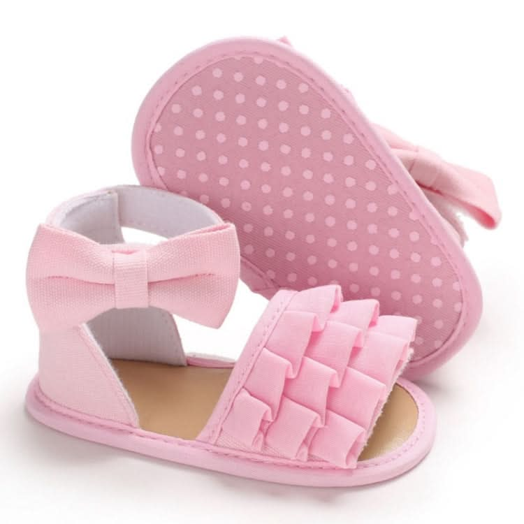 Summer Baby Girl Shoes Cute Crib Breathable Anti-Slip Bowknot Sandals Toddler Soft Soled Shoes Reluova