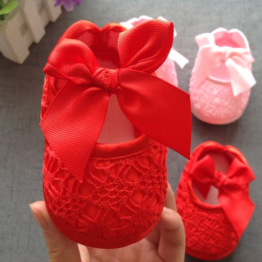 Baby Shoes Newborn Baby Girls Princess Baby Girls Shoes Bowknot Crib Non-slip Footwear Shoe