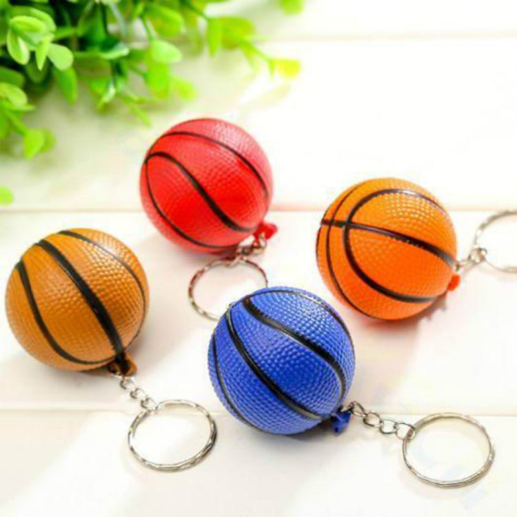 5 PCS Plastic Mini Basketball Keychain Men Car Key Ring Sports Souvenir Holiday Gift Random Color Delivery