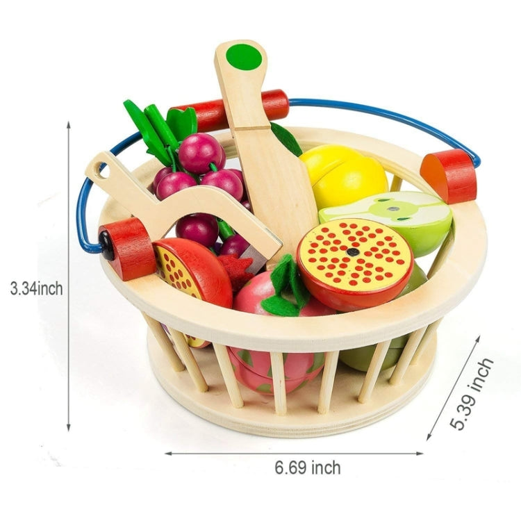 Children Wooden Magnetic Cut fruit and Vegetables Baby Cut Music Play House Kitchen Toys