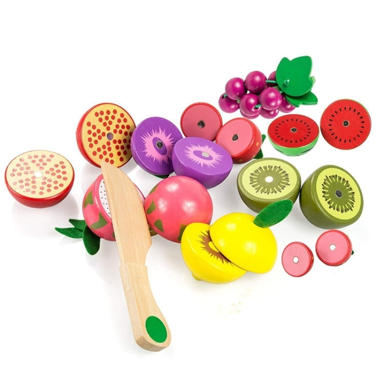 Children Wooden Magnetic Cut fruit and Vegetables Baby Cut Music Play House Kitchen Toys