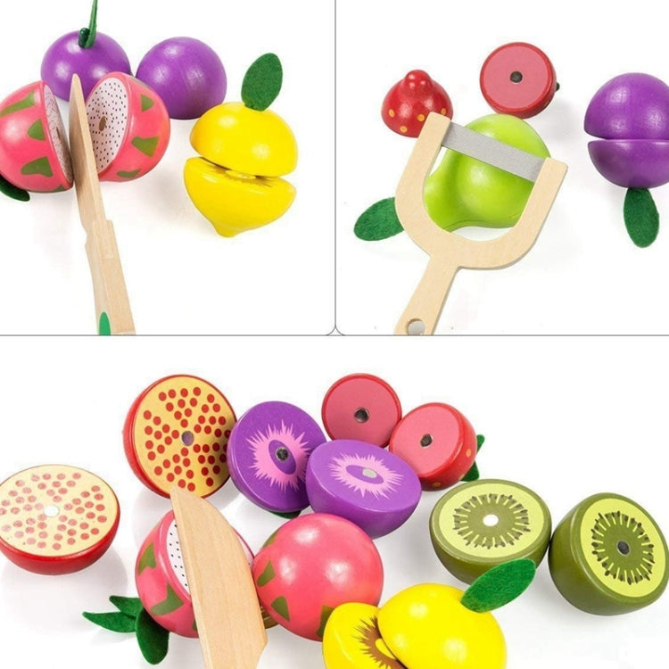 Children Wooden Magnetic Cut fruit and Vegetables Baby Cut Music Play House Kitchen Toys