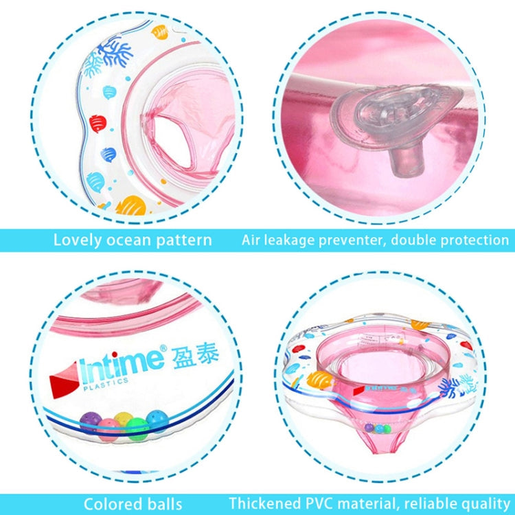 Intime PVC Infant Thick Double Underarm Swimming Ring Sitting Ring