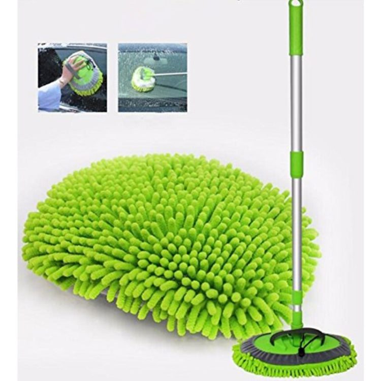 2 PCS Aluminum Alloy Three-section Telescopic Rod Car Wash Cleaning Brush Dusting Tool Dust Mop-Reluova