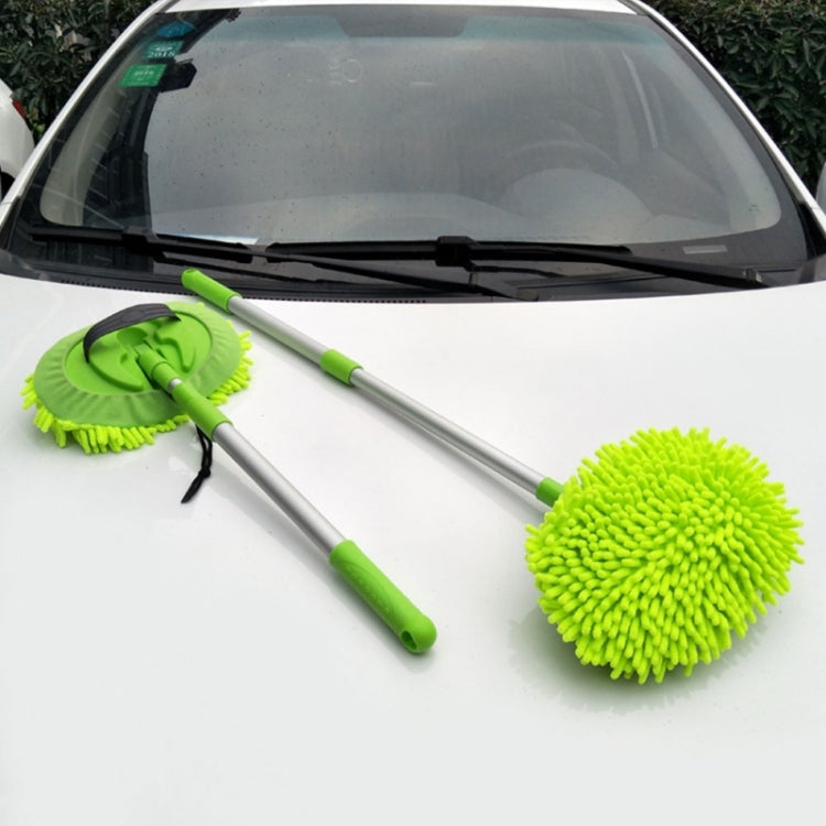 2 PCS Aluminum Alloy Three-section Telescopic Rod Car Wash Cleaning Brush Dusting Tool Dust Mop-Reluova