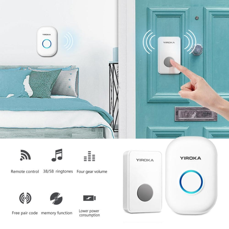 Yiroka Wireless Doorbell Smart Doorbell Digital Doorbell for the Elderly