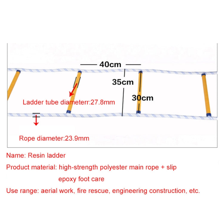 Resin Anti-skid Firefighting Rope Ladder Aerial Work Soft Ladder Rescue Ladder