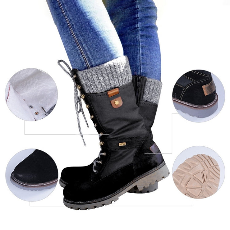 Winter Boots Women Boots Round Toe Platform Warm Females Boots Shoes Reluova