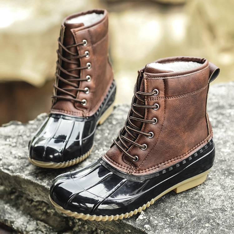 Woman Sonwy boots Shoes Waterproof  Boots for all Seasons Brown Color Rubber Bottom Warm boot shoes