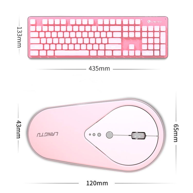 LANGTU LT600 Silent Office Punk Keycap Wireless Keyboard Mouse Set My Store