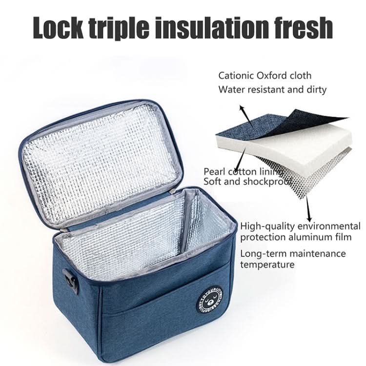 Thermal Lunch Box Bag Durable Waterproof Office Cooler Lunchbox with Strap - Reluova