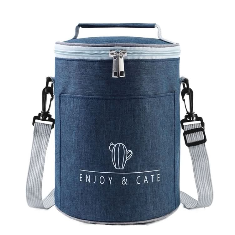 Round Lunch Bag Insulated Lunch Box Foldable & Portable Lunch Tote - Reluova