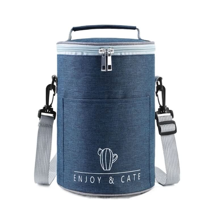 Round Lunch Bag Insulated Lunch Box Foldable & Portable Lunch Tote - Reluova