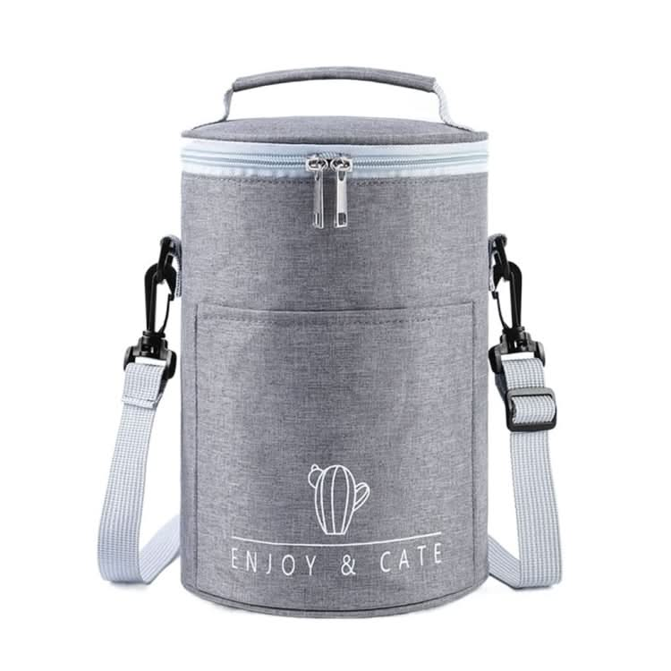 Round Lunch Bag Insulated Lunch Box Foldable & Portable Lunch Tote - Reluova